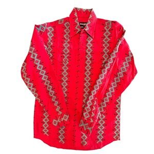 Wrangler Brushpopper Vtg New Old Stock Shirt Mens Reg Fit 16-35 SZ Large